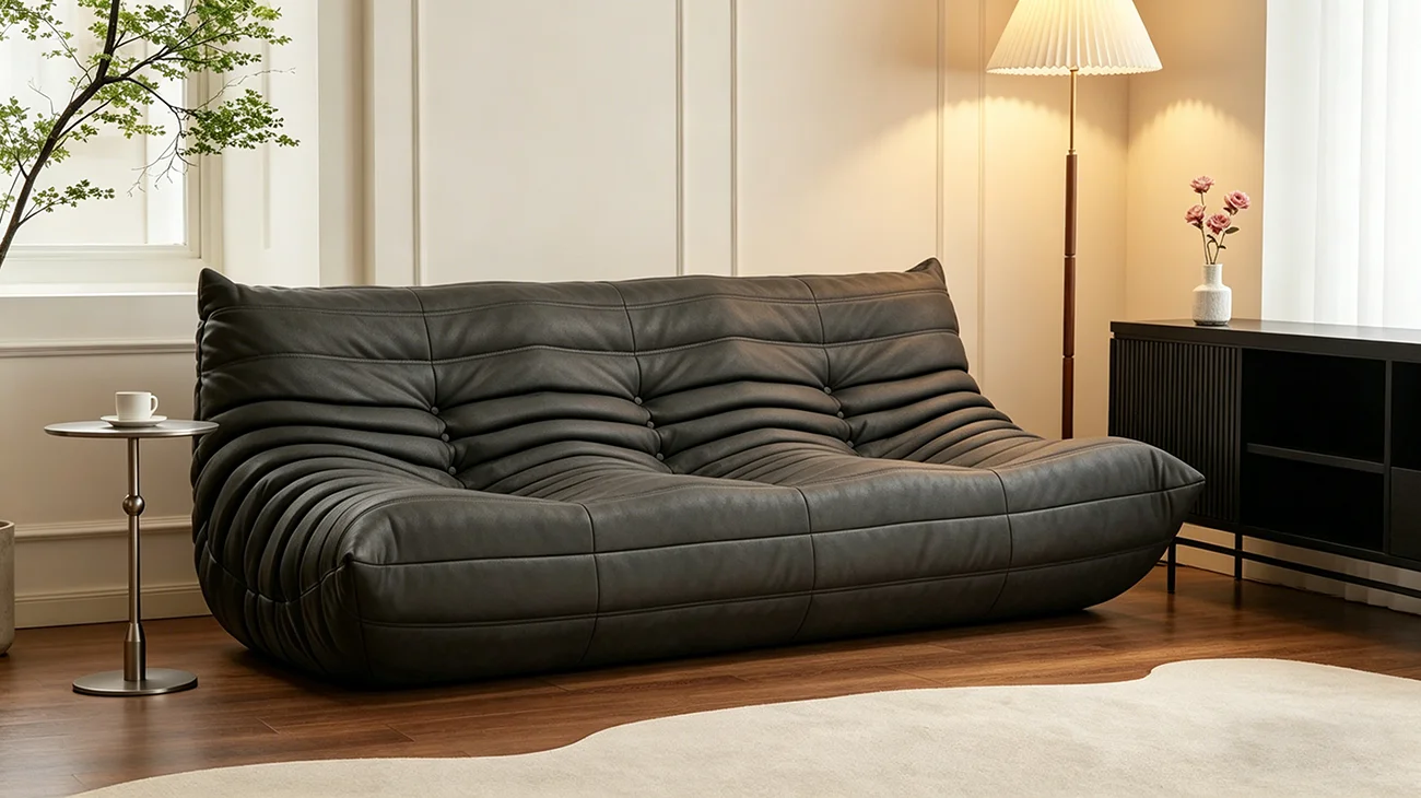 Bedroom Togo Sofa 3 Seater 8