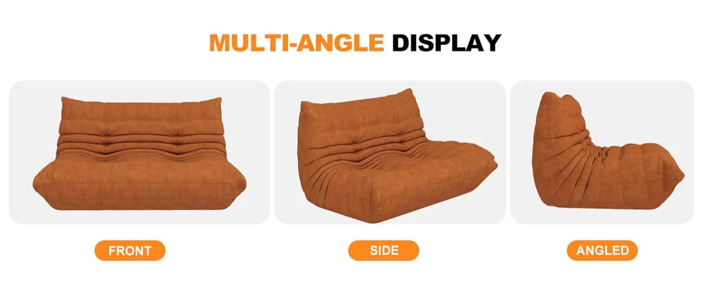 Floor Couch Sofa Togo 2 Seater 10