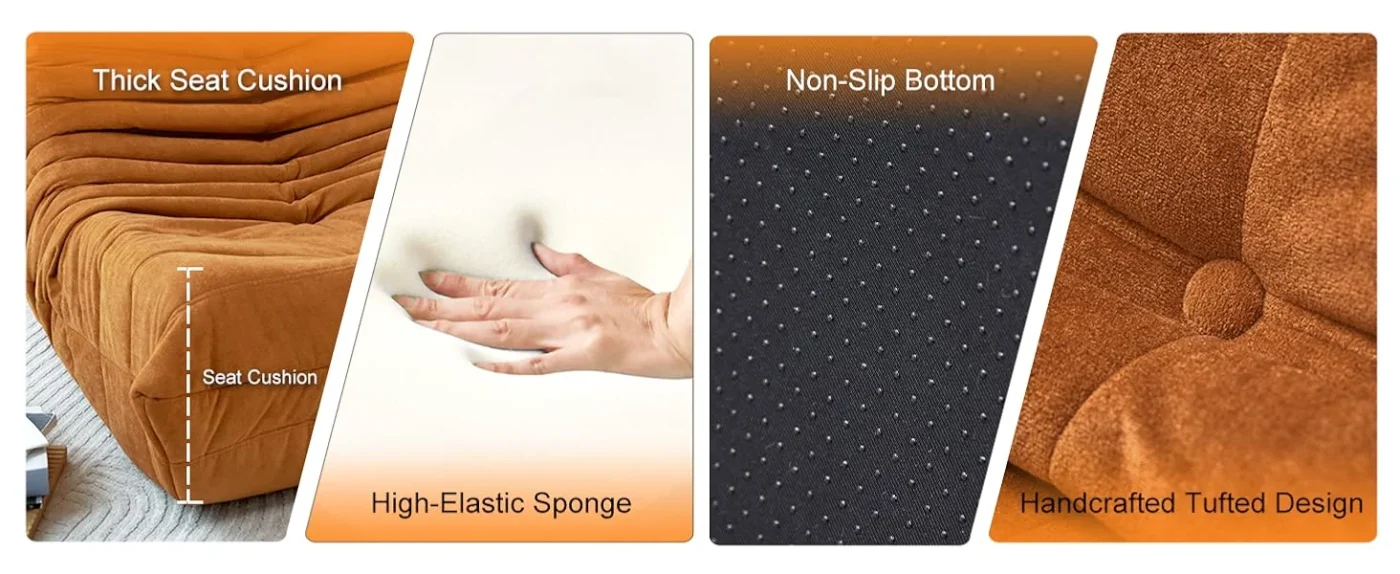 Floor Couch Sofa Togo 2 Seater 11