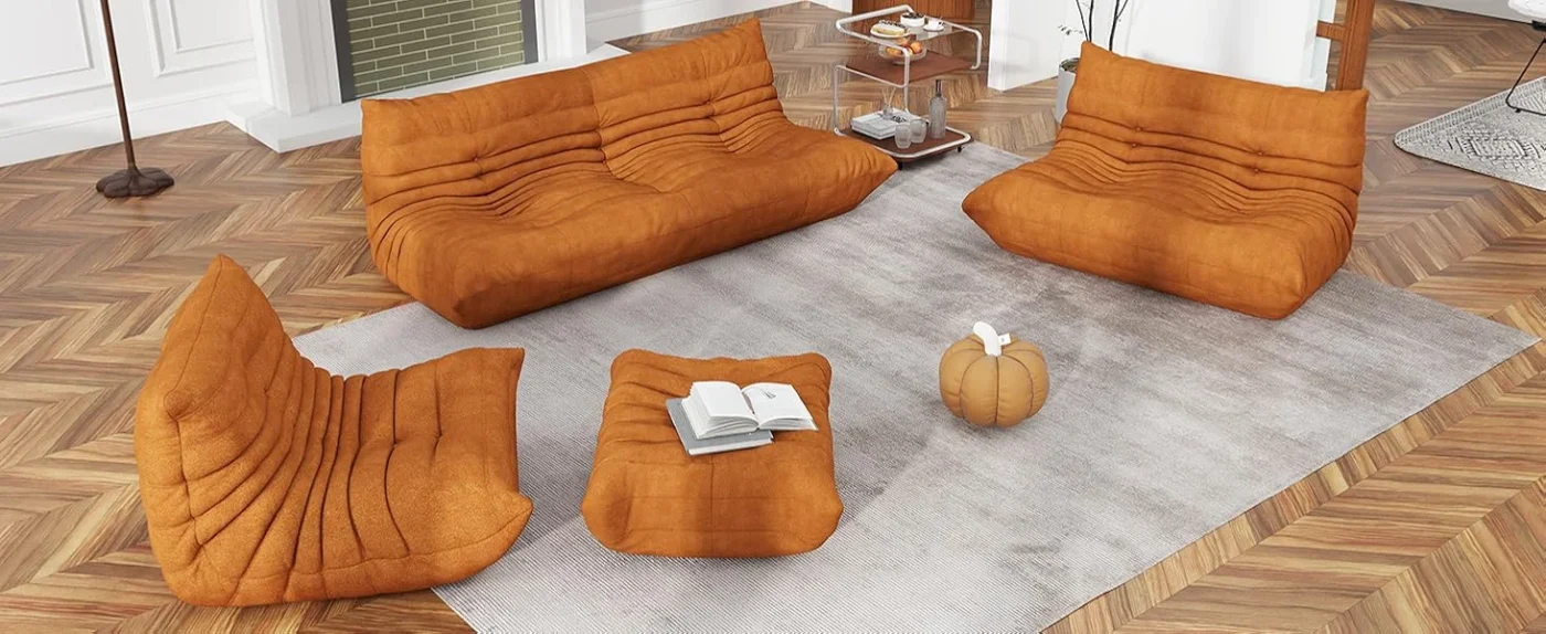 Floor Couch Sofa Togo 2 Seater 12