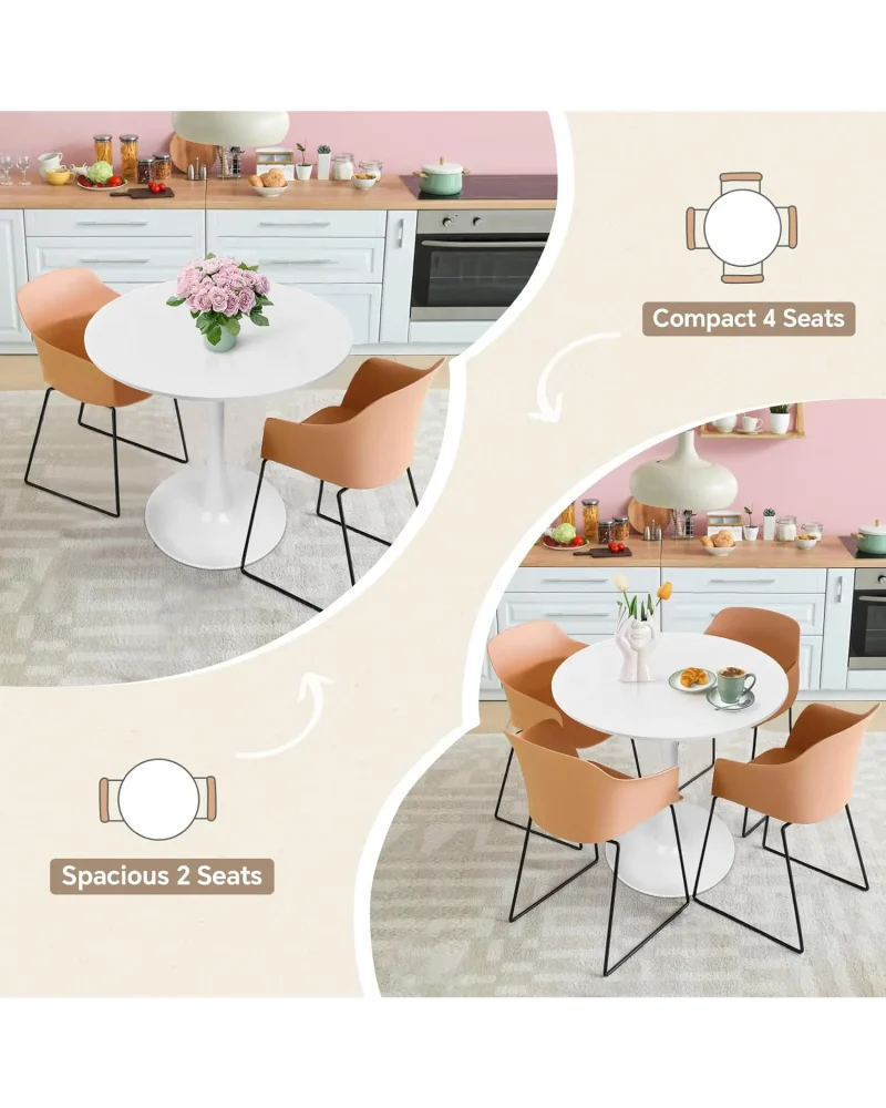 Round Tulip Table Dining Room 10