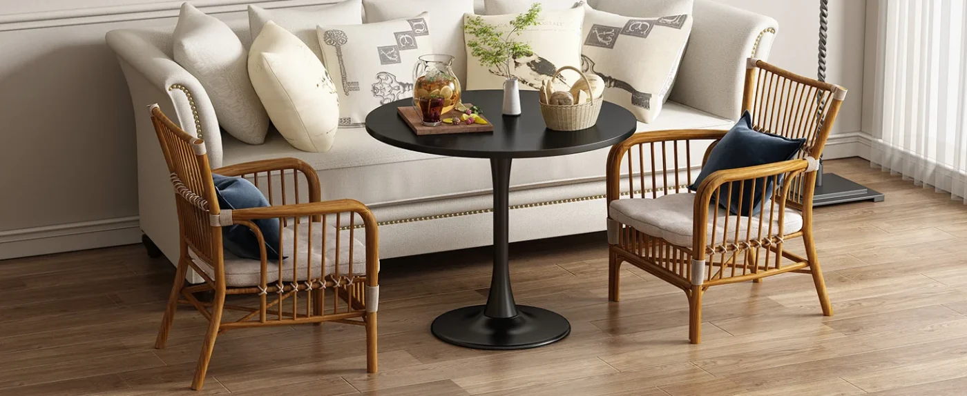 Round Tulip Table Dining Room 14