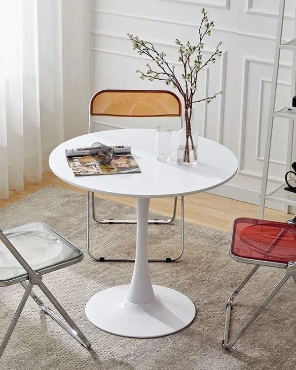 Modern Round Marble Tulip Table Pedestal Dining Table