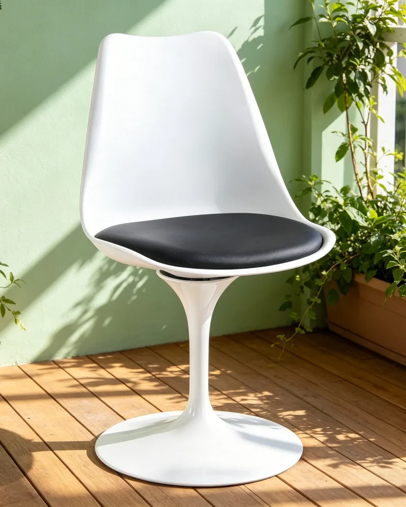 Alternative view of Swivel Tulip Side Chair with Cushion for Dining Room
