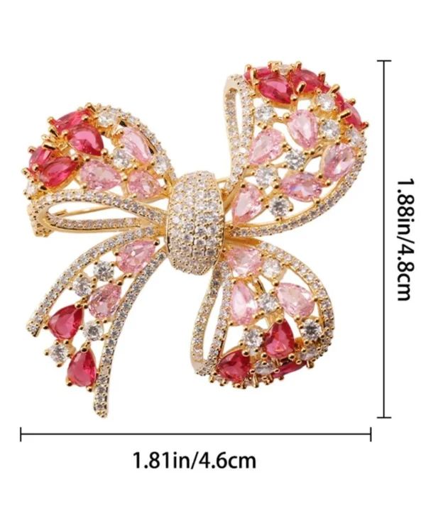Rhinestone Bow Brooch 1