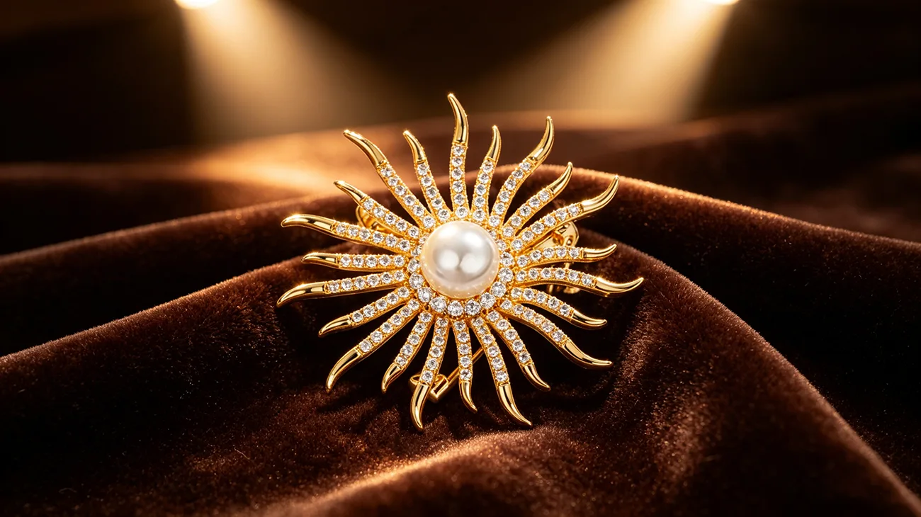 Sunburst Pin Brooch 2 1