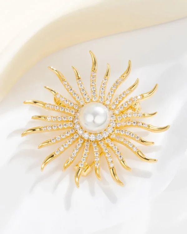 Sunburst Pin Brooch 2