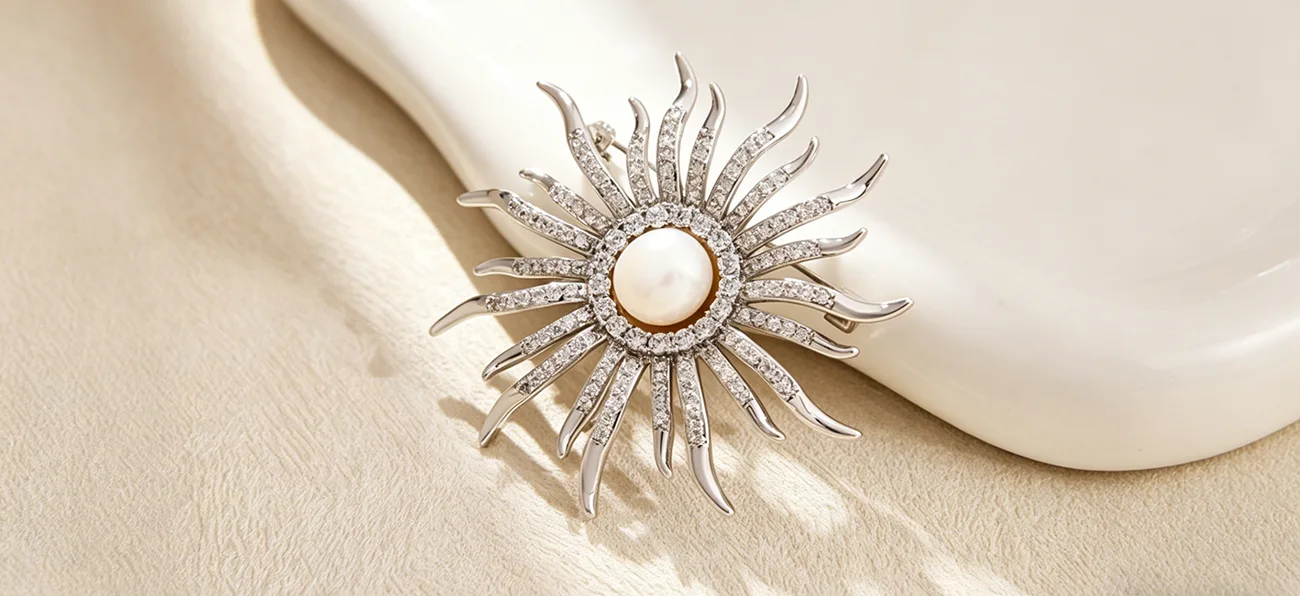 Sunburst Pin Brooch 3 1
