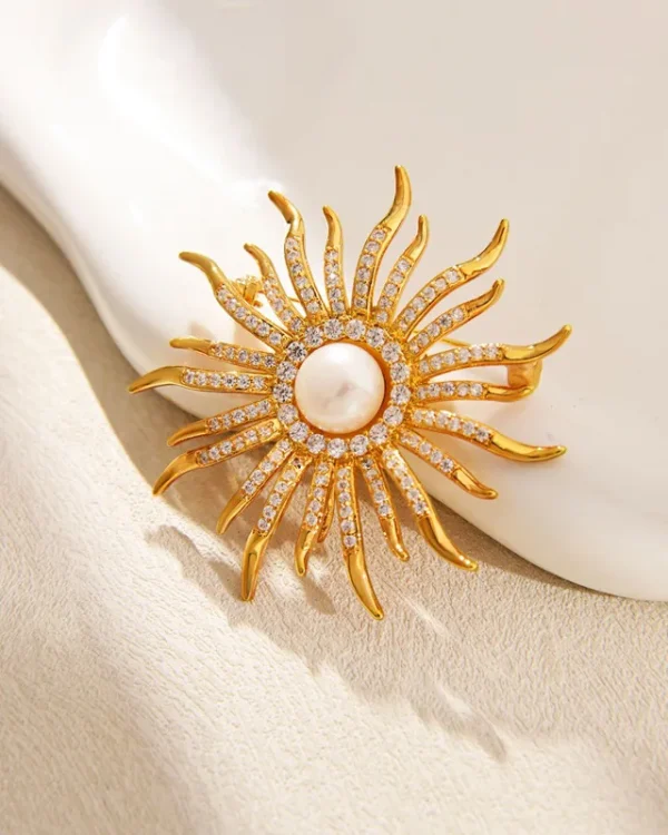 Sunburst Pin Brooch 4