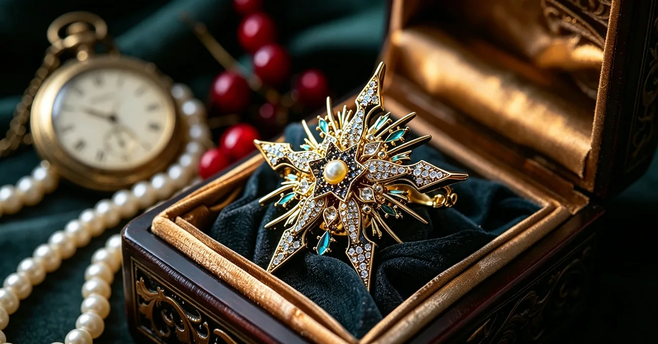 Twilight Starburst Pearl Brooch 6