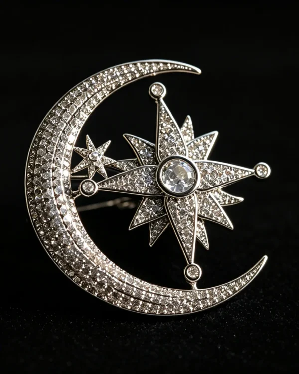 Vintage Starburst Brooch Pin 1 1