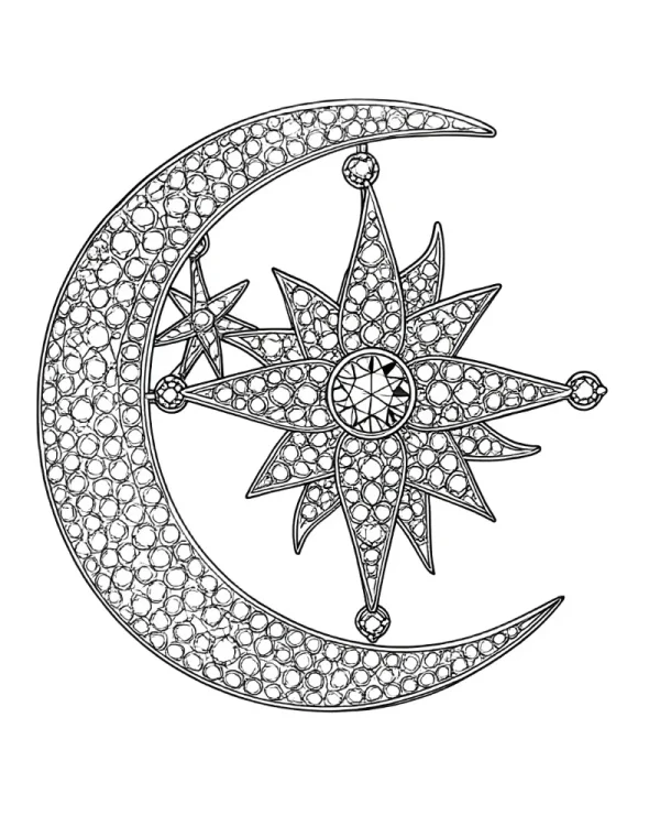 Vintage Starburst Brooch Pin 1