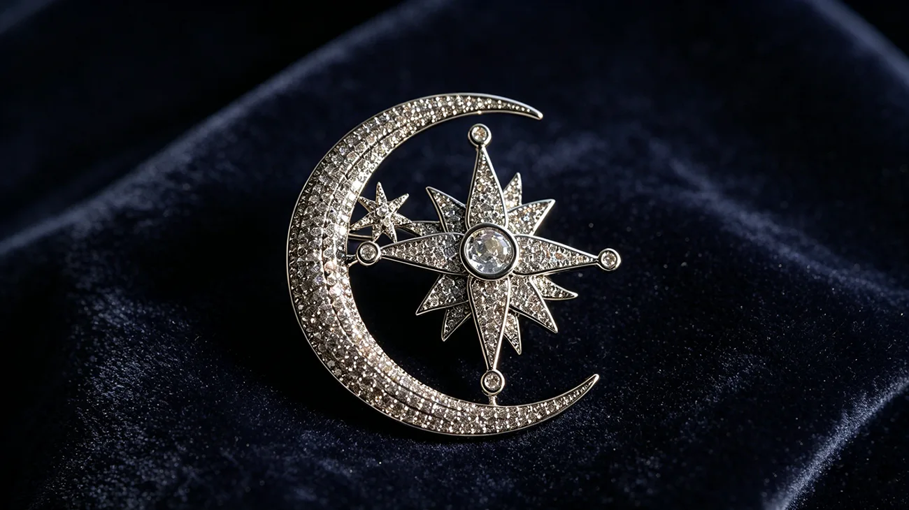 Vintage Starburst Brooch Pin 2 1