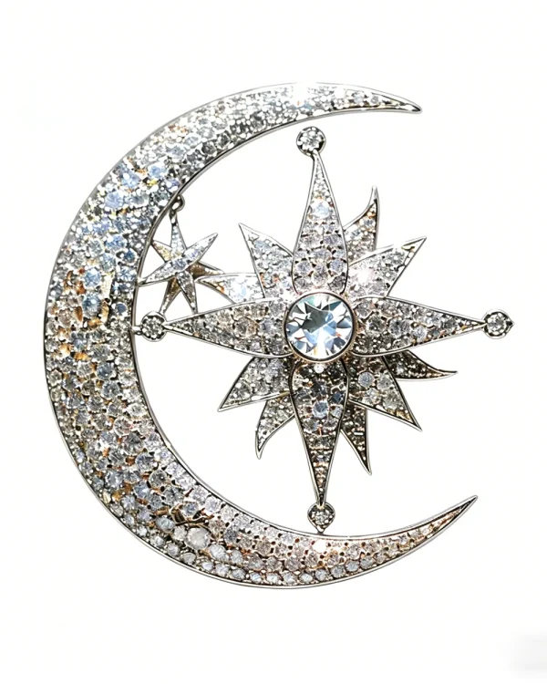 Vintage Starburst Brooch Pin 5