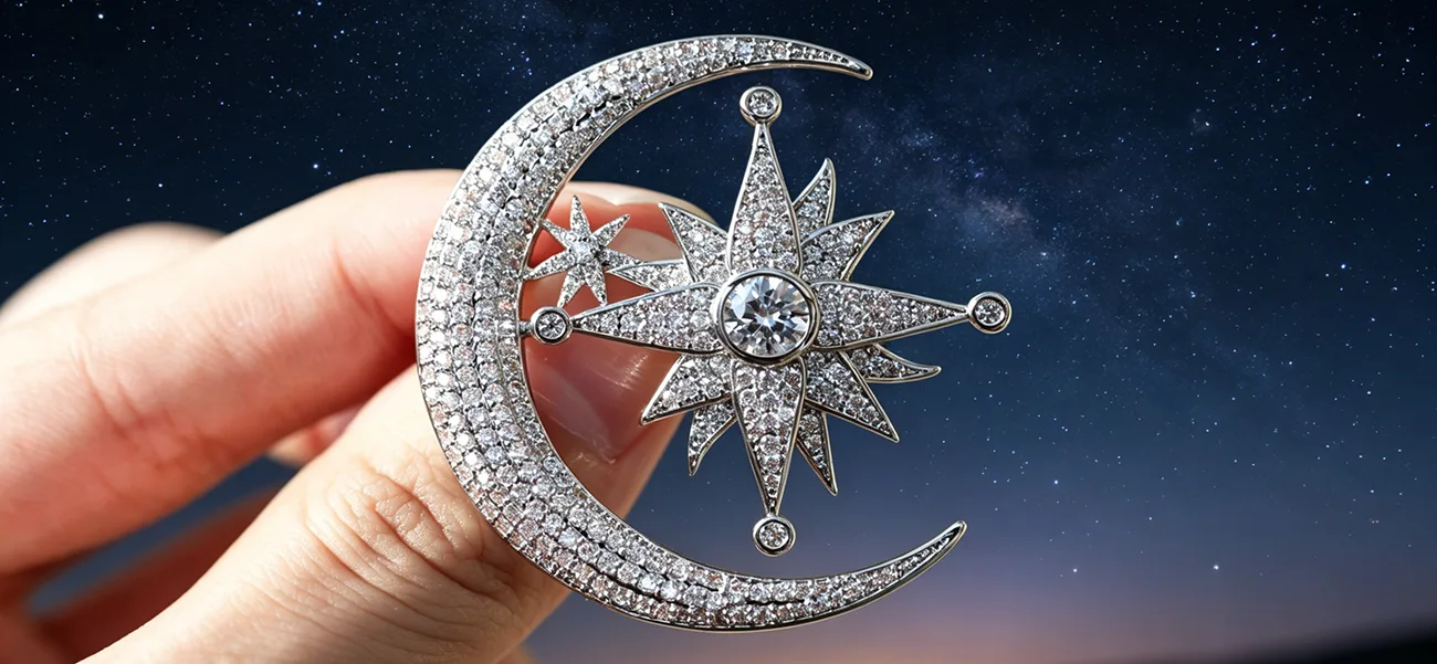 Vintage Starburst Brooch Pin 6