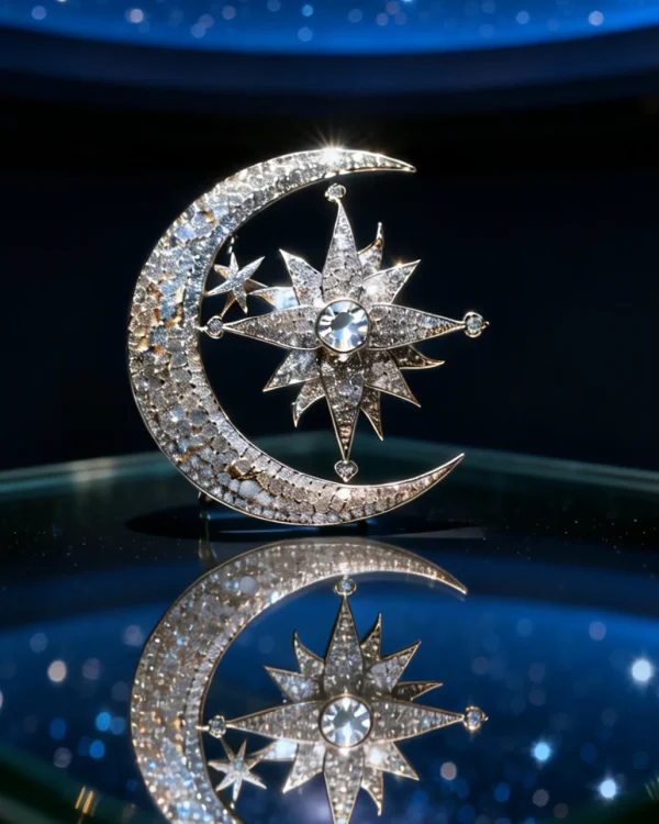 Vintage Starburst Brooch Pin