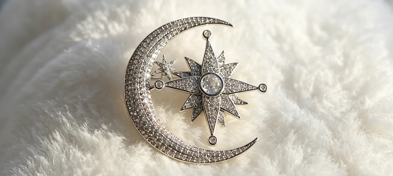 Vintage Starburst Brooch Pin 7