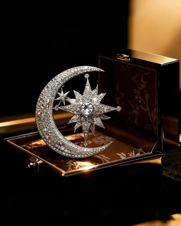 Vintage Starburst Brooch Pin Lapel Corsage Accessory