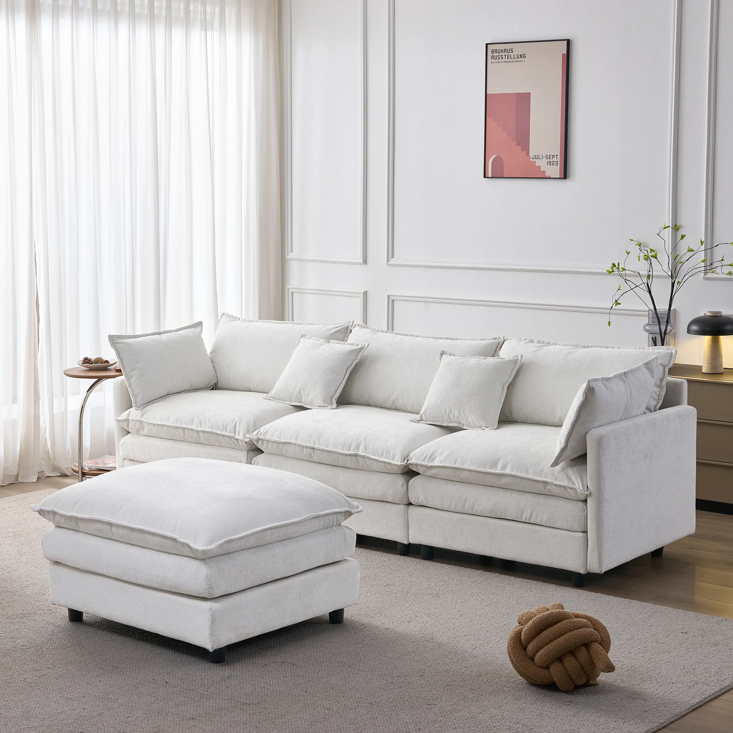 105" Oversized Modular Sectional Sofa with Ottoman - Image 2