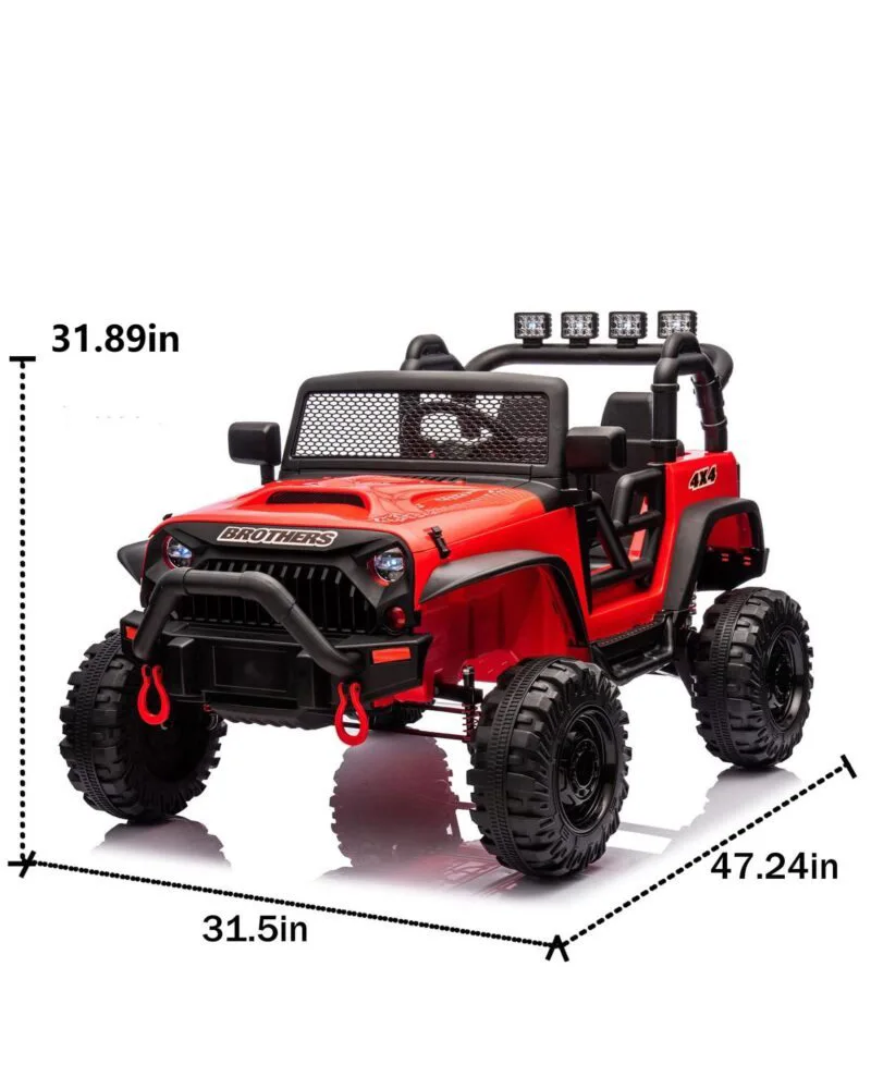 2 Seater Kids Electric Ride On Car 12V Jeep Toy With Remote Control - Image 7