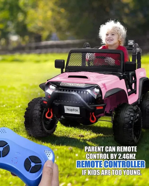 2 Seater Kids Electric Ride On Car 12V Jeep Toy With Remote Control - Image 6