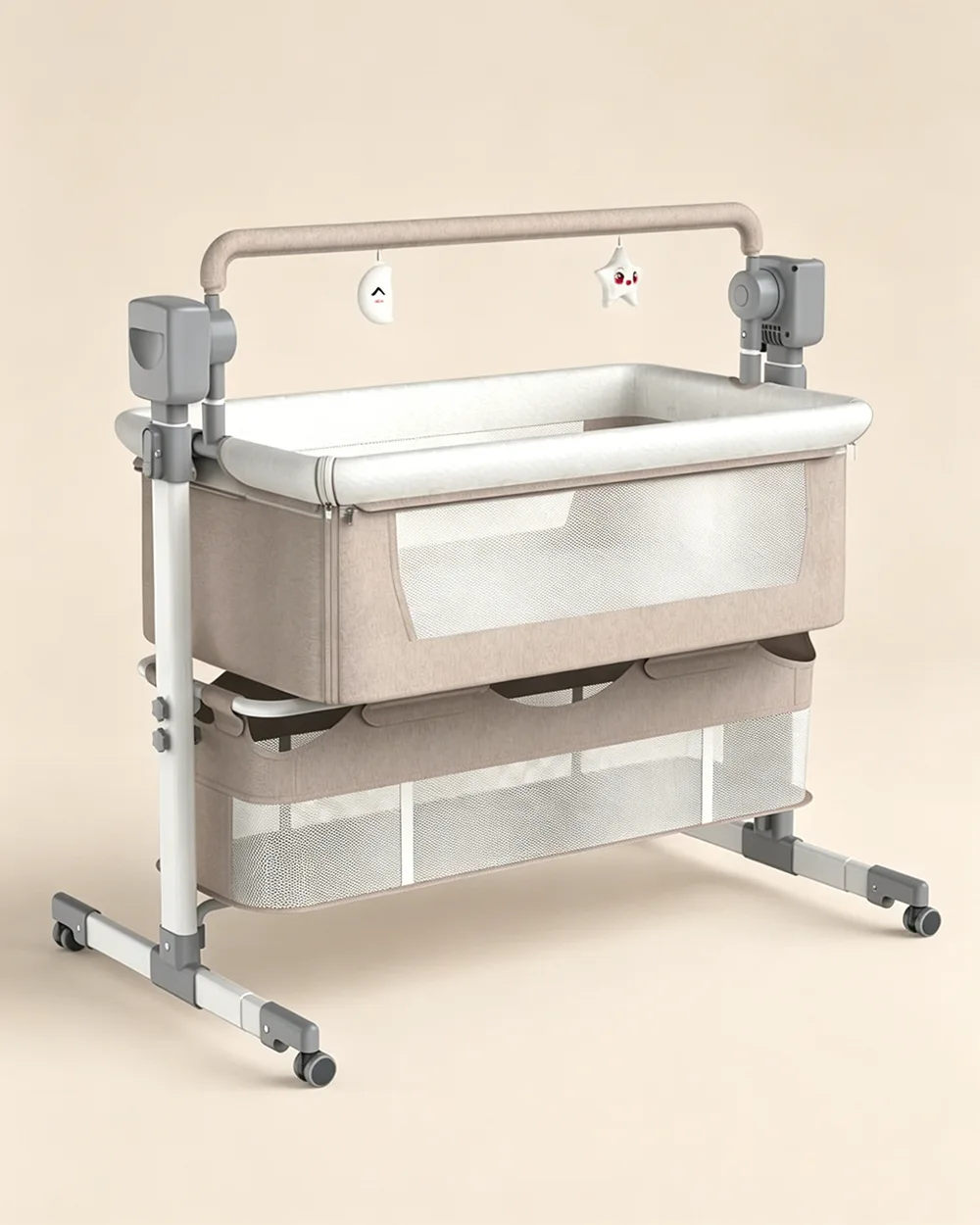 3 in 1 Baby Bassinet Sleeper Rocking Bedside Crib for Newborn