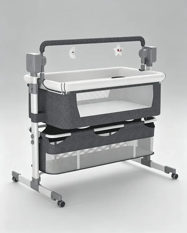 Alternative view of 3 in 1 Baby Bassinet Sleeper Rocking Bedside Crib for Newborn
