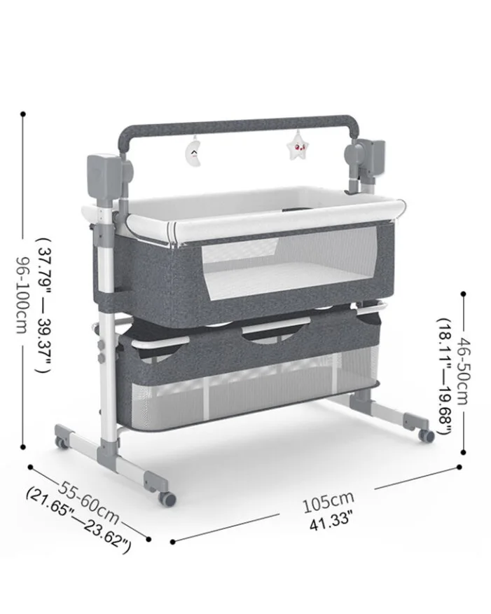 3 in 1 Baby Bassinet Sleeper Rocking Bedside Crib for Newborn - Image 7