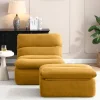 32" Bean Bag Lounge Chair with Ottoman or Adults