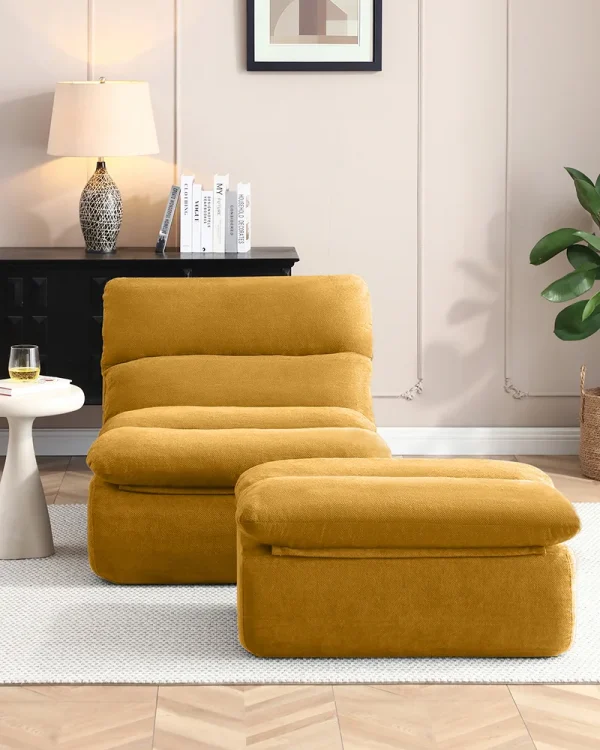 32" Bean Bag Lounge Chair with Ottoman or Adults