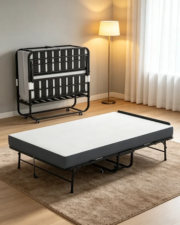 Alternative view of Portable Foldable Bed with Memory Foam Mattress for Adults