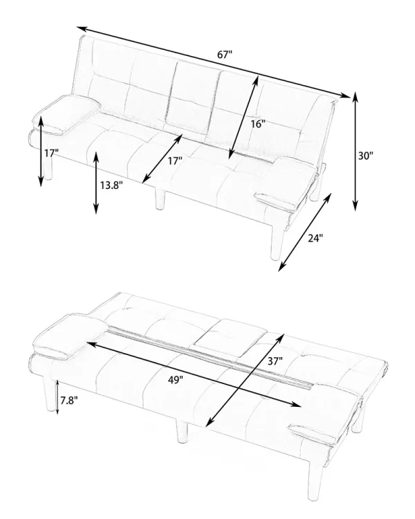 67 Foldable Sofa Bed 8