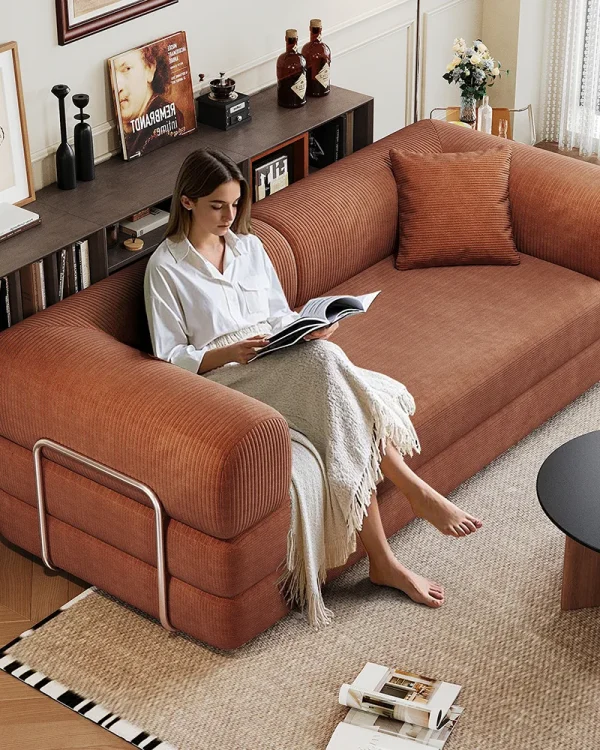 78.8" Loveseats Boneless Modular Sofa Convertible Floor Sofa Bed