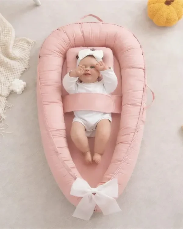 Baby Nest Lounger for Newborn with Pillow for Home and Travel