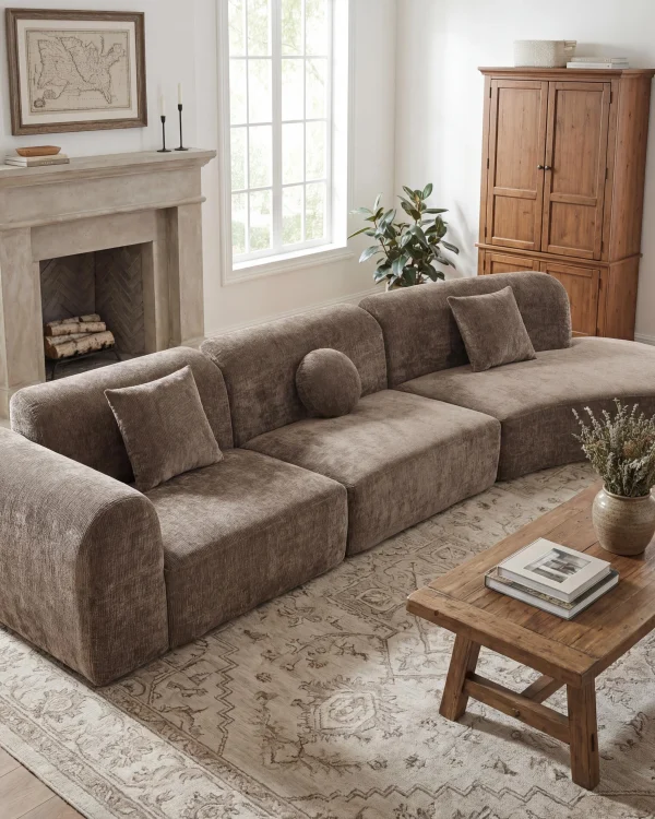 Curved Sectional Sofa 7
