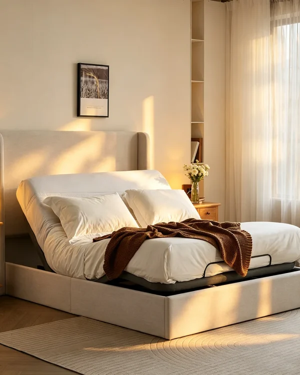 Adjustable Ergonomic Massager Bed Frame Queen Size