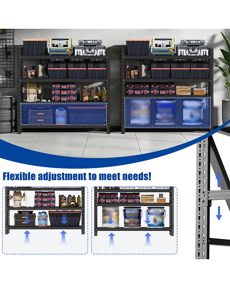 Heavy Duty Metal Adjustable Garage Storage Shelves - Image 3