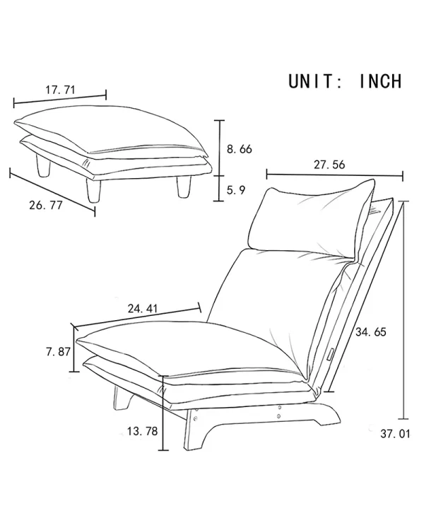 Lazy reclining Accent Chair 5