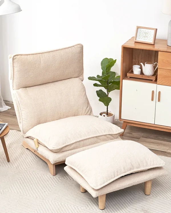 Lazy Reclining Accent Chair with Ottoman Adjustable Backrest