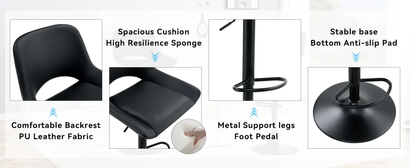 Leather Bar Stools 2 Pack 13