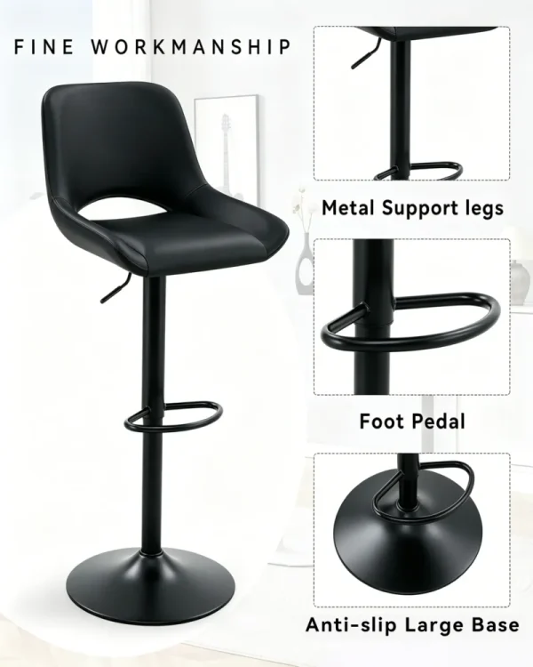 Leather Bar Stools 2 Pack 4