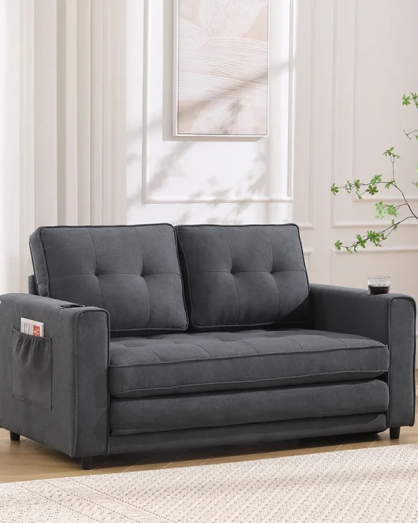 Foldable Loveseat Sofa bed with Pull Out Sleeper