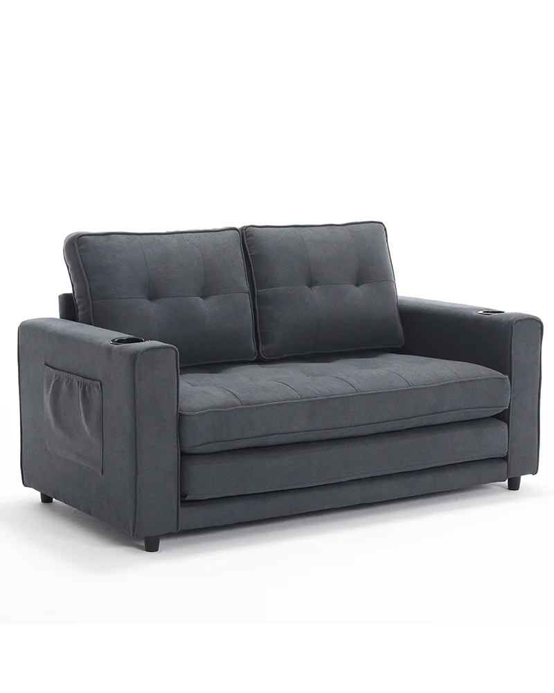 Foldable Loveseat Sofa bed with Pull Out Sleeper - Image 7
