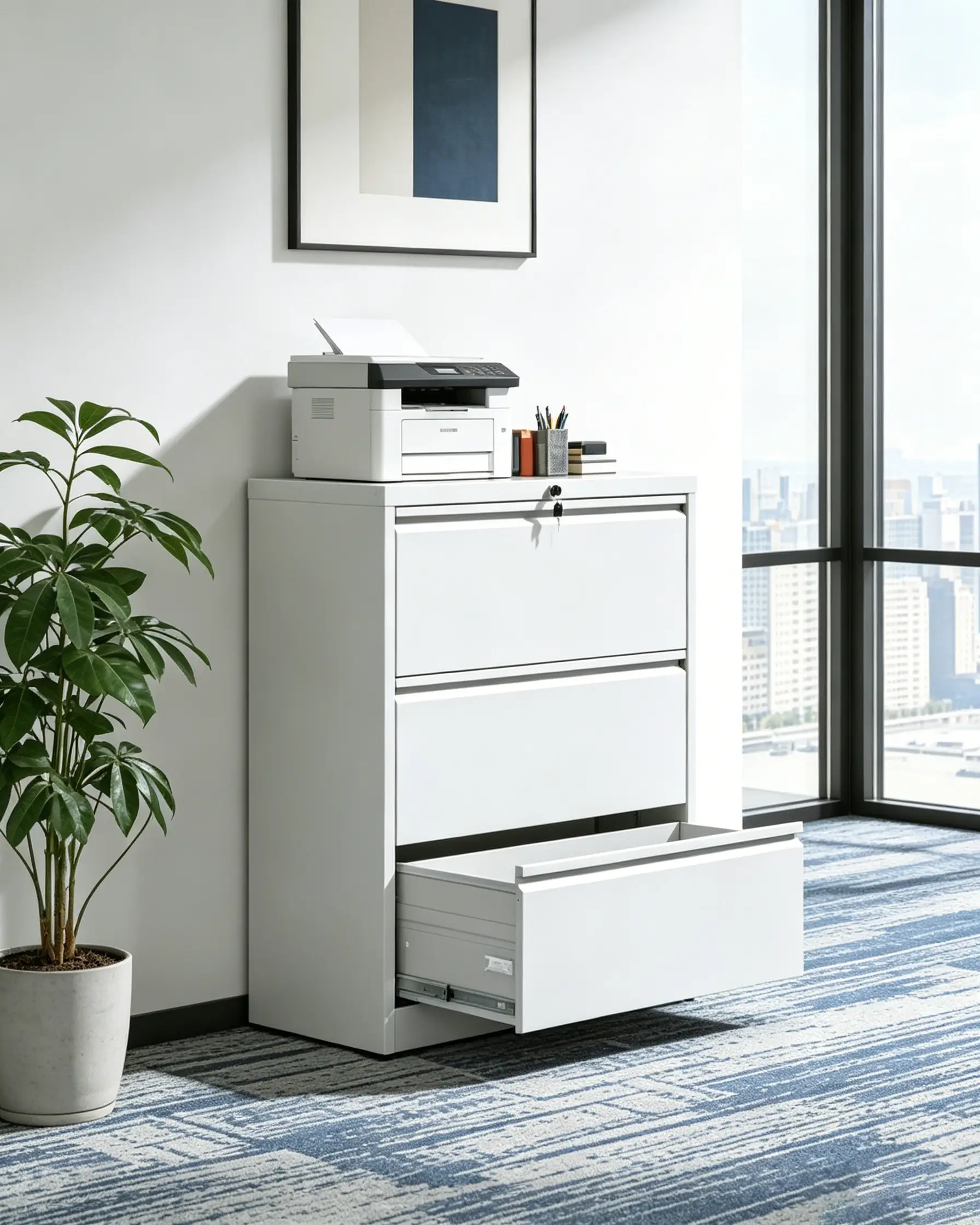 Office Storage Metal File Cabinets for Home Office with Lock - Image 5