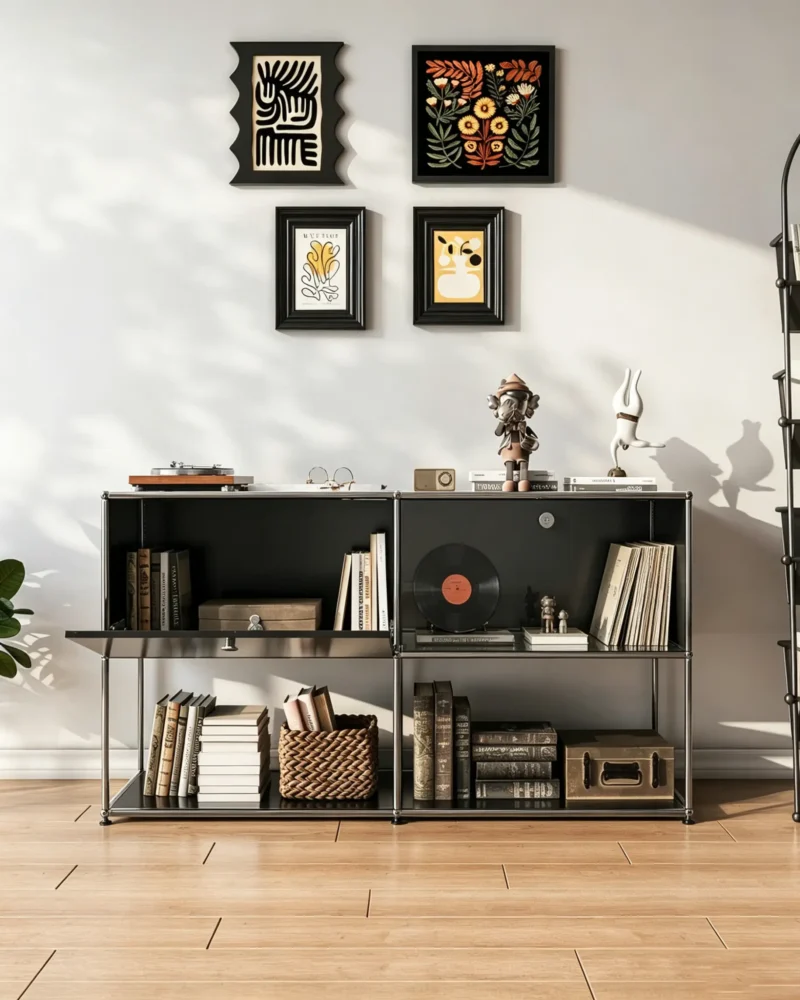 Minimalist Metal Frame Modular Storage Sideboard for Organizer - Image 3