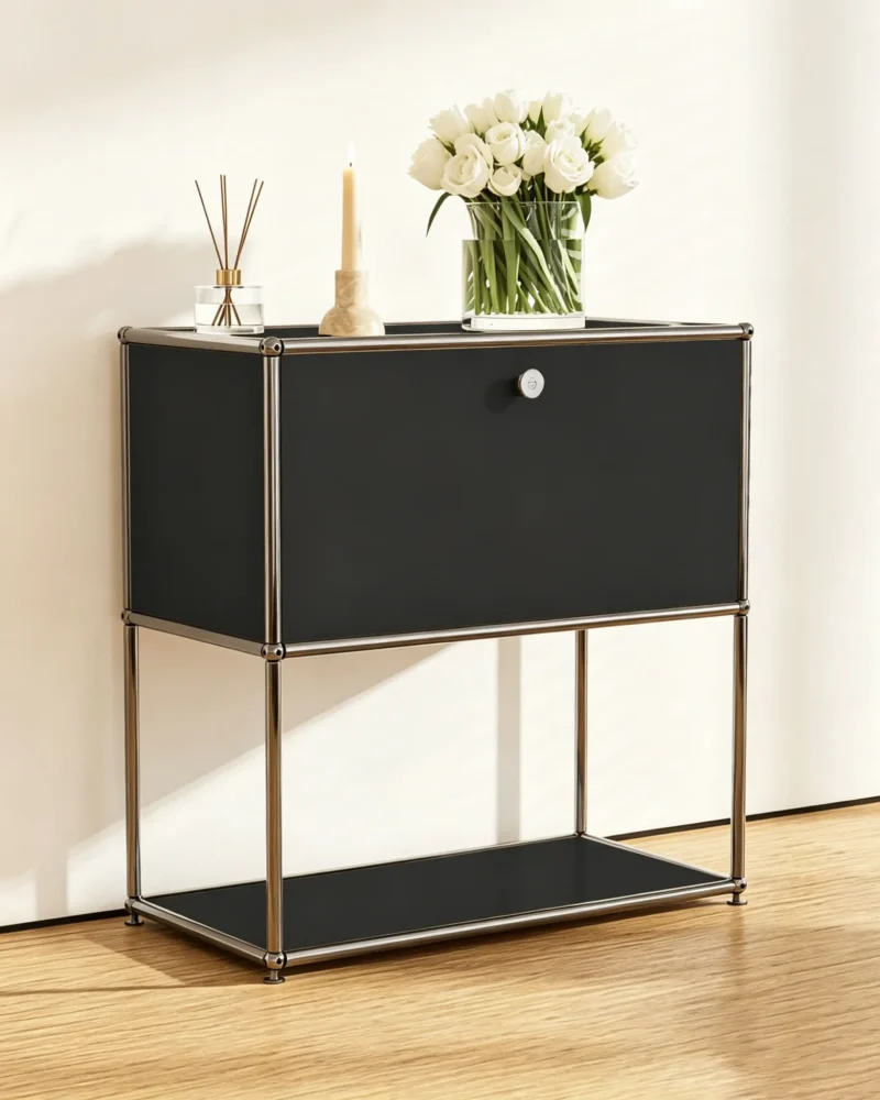 Minimalist Metal Frame Modular Storage Sideboard for Organizer - Image 2