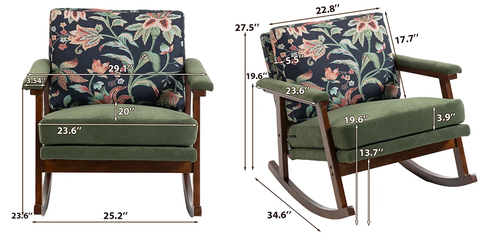 Mid Century Nursing Rocking Chair 3
