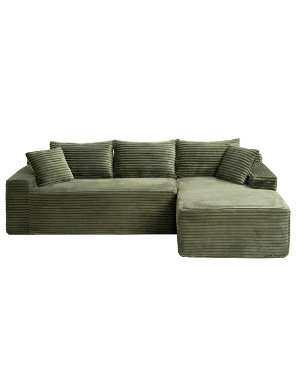 Minimalist Deep Seat Corner Couch 13