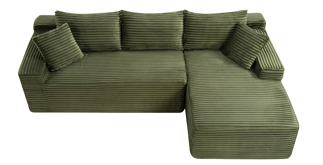 Minimalist Deep Seat Corner Couch 8