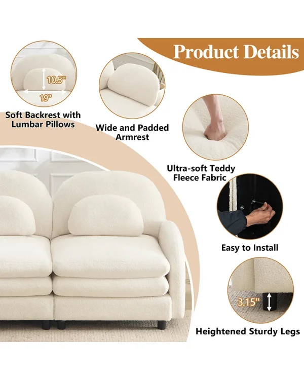 Modular 2 Seat Couch Sofa 1